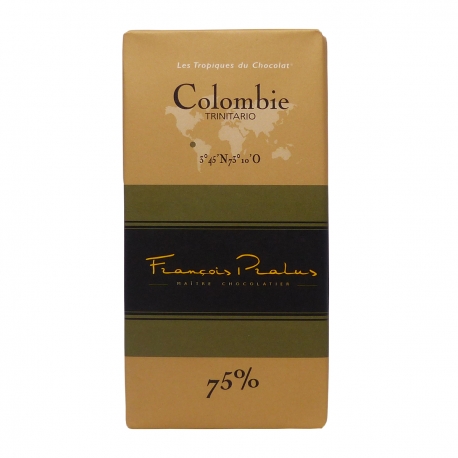 Pralus tablette de chocolat colombie 75% 100 g