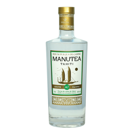 Manutea Rhum Blanc 40° 70cl Polynesie Française