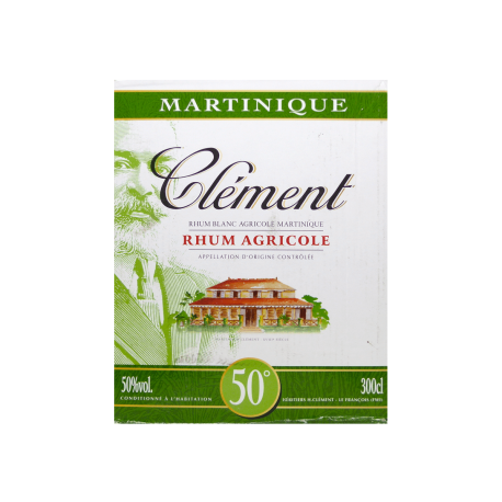 Clément Rhum Blanc 50° cubi 3L Martinique