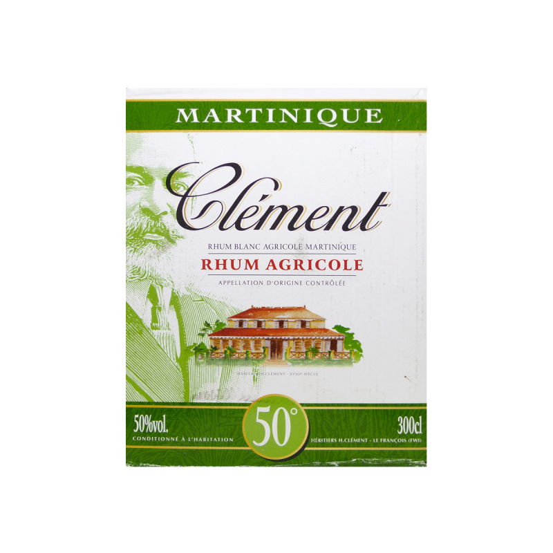 Rhum Blanc Clément 55° - Achat / Vente de Rhum de la Martinique en ligne