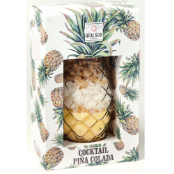 Qai sud mélange pour cocktails aromatises pina colada ananas 240 g en verre cocktail