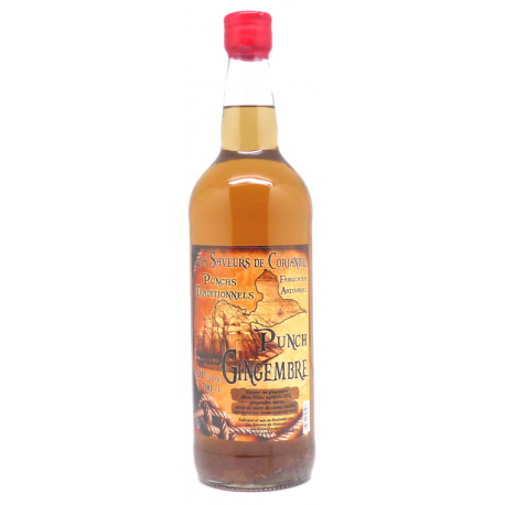 Saveurs de Coriandre Punch gingembre 30° 1L Guadeloupe