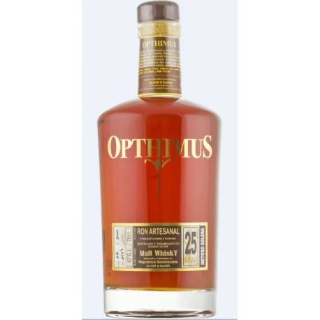 Opthimus Rhum Vieux 25 Finition Single Malt 43° 70 cl République Dominicaine