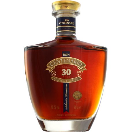 Centenario Rhum Vieux 30 ans solera carafe étui40° 70 cl Costa Rica