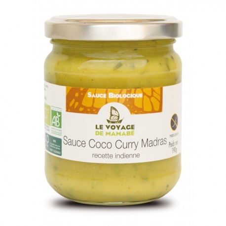Le Voyage de Mamabé Sauce Coco Curry Madras bio 190g