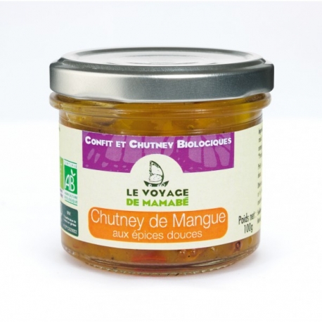 LE Voyage de Mamabé Chutney de Mangue aux Epices Douces bio 100g