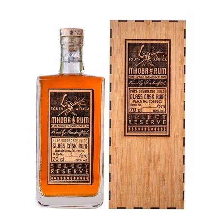 Mhoba Rhum Vieux Select Reserve Glass Cask 60° 70 cl Afrique du Sud