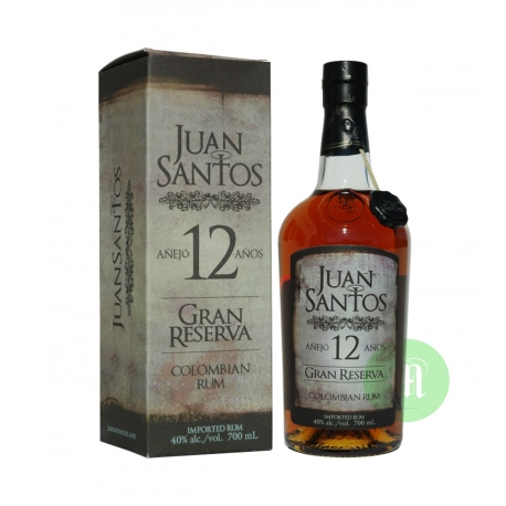 Juan santos Rhum Vieux 12 ans 40° 70 cl Colombie