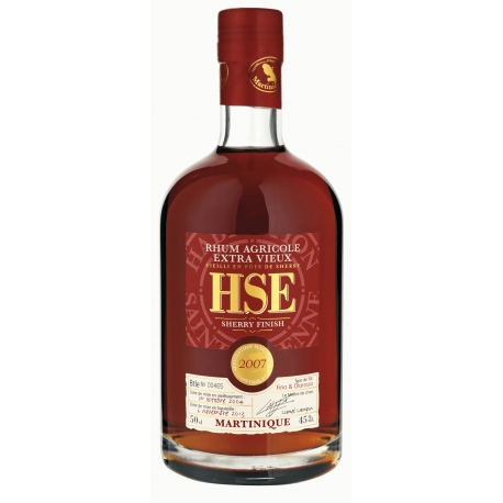HSE Rhum Vieux 2007 Finition Sherry Oloroso 45° Martinique
