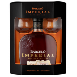 Barcelo Rhum Vieux Imperial Coffret  + 2 verres 38° 70 cl République Dominicaine