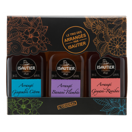 Isautier Rhum Arrangé Coffret Dégustation 40° 3 x 20cl Réunion