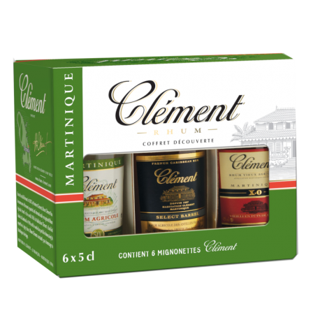 COFFRET de 6 x 5 cl Mignonnettes de Rhum CLEMENT