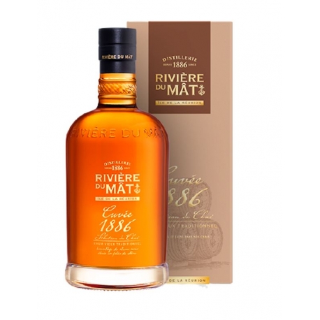 Rivière du Mat Rhum Vieux Cuvée 1886 étui 43° Réunion