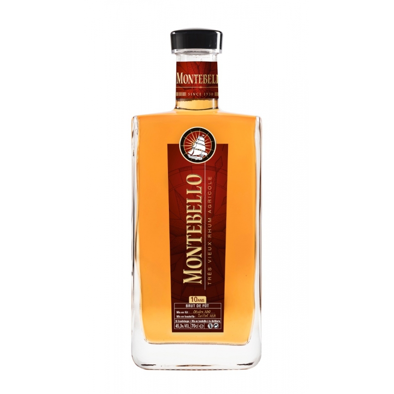 Rhum Agricole Montebello médaille d'or 2000 - Au droit de bouchon