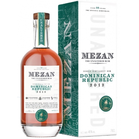 Mezan Rhum Vieux 10 ans Dominican Republic 2012 étui 46° République Dominicaine