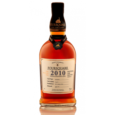 Foursquare Rhum Vieux 12 ans Millésime 2010 60° Barbade