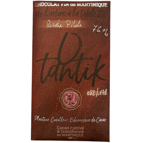 Otantik Tablette  Chocolat Noir Rivière Pilote 76% sans torréfaction 70g Martinique