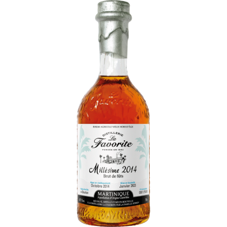 Favorite Rhum Vieux 9 ans Millésime 2014 Brut de Fûts 47,1° Martinique