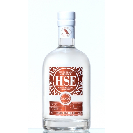 HSE Rhum Blanc Parcellaire 2 2019 Canne d'Or 55° 70 cl Martinique