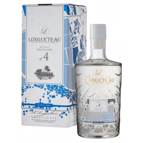 Longueteau Rhum Blanc Canne Bleue Parcelle N° 4  2021 étui 55° Guadeloupe