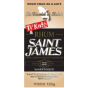 Les Chocolats de Balata Tablette Saint James Chocolat noir 72% Ganache Rhum Vieux XO et Café 120g