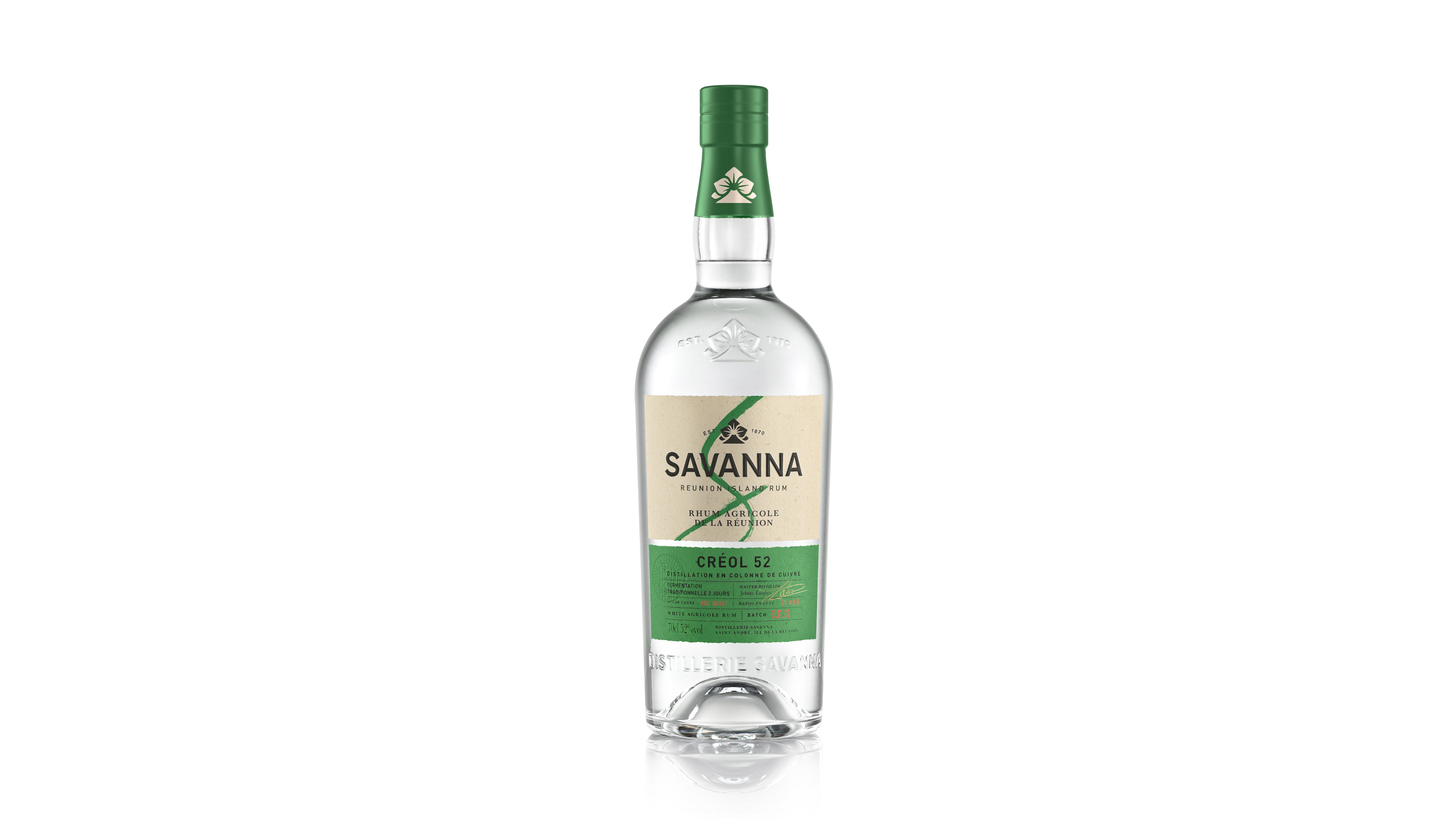 Savanna Rhum Blanc Créol 52 52° 70cl La Réunion-Christian de