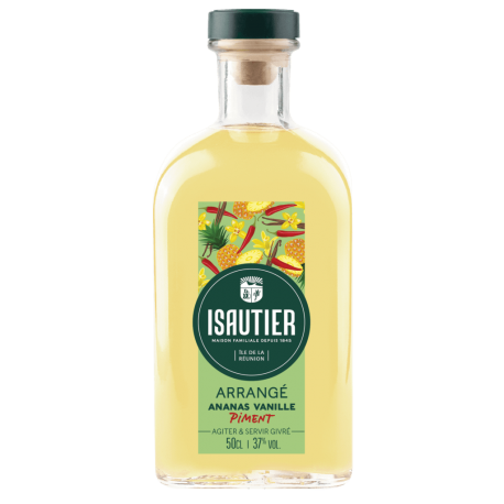 Isautier Rhum Arrangé Fournaise Ananas Vanille Piment 37° 50cl Réunion