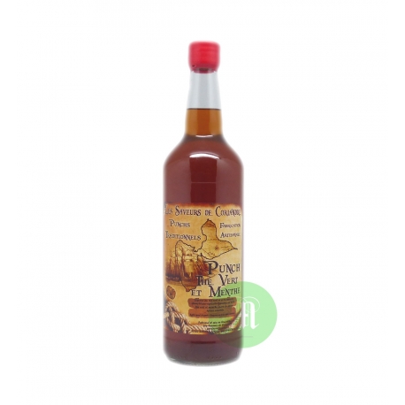 Saveurs de Coriandre Punch the vert menthe 30° 1L Guadeloupe