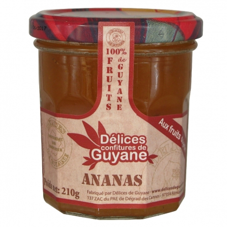 Délices Guyane confiture ananas 210 g