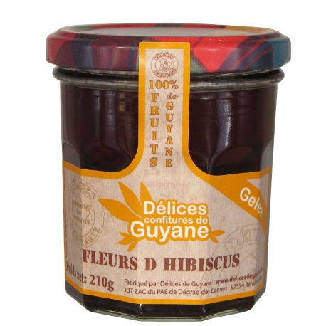 Délices Guyane confiture (gelée) d'hibiscus 210 g