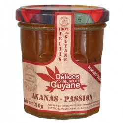 Délices Guyane confiture ananas passion 210 g