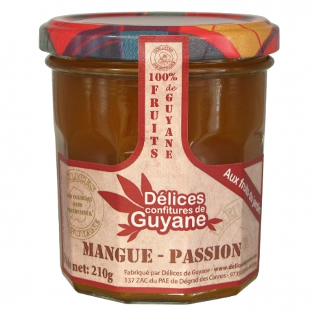 Délices Guyane confiture mangue passion 210 g